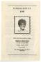 Pamphlet: [Funeral Program for Vera Lee Daniels Fanner, October 3, 1977]