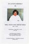 Pamphlet: [Funeral Program for Daisy Mae Smith Ford, February 23, 2000]