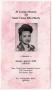 Pamphlet: [Funeral Program for Grace Ella Harris, April 24, 2000]