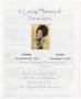 Pamphlet: [Funeral Program for Maxine Harris, November 9, 2005]