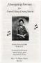 Pamphlet: [Funeral Program for Norvell Mary Grant Harris, March 20, 1998]