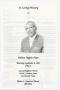 Pamphlet: [Funeral Program for Hubert Anglin Hart, September 9, 1993]