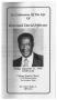 Pamphlet: [Funeral Program for David Jefferson, September 11, 1998]