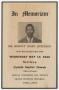 Pamphlet: [Funeral Program for Robert Nesby Jefferson, May 22, 1954]