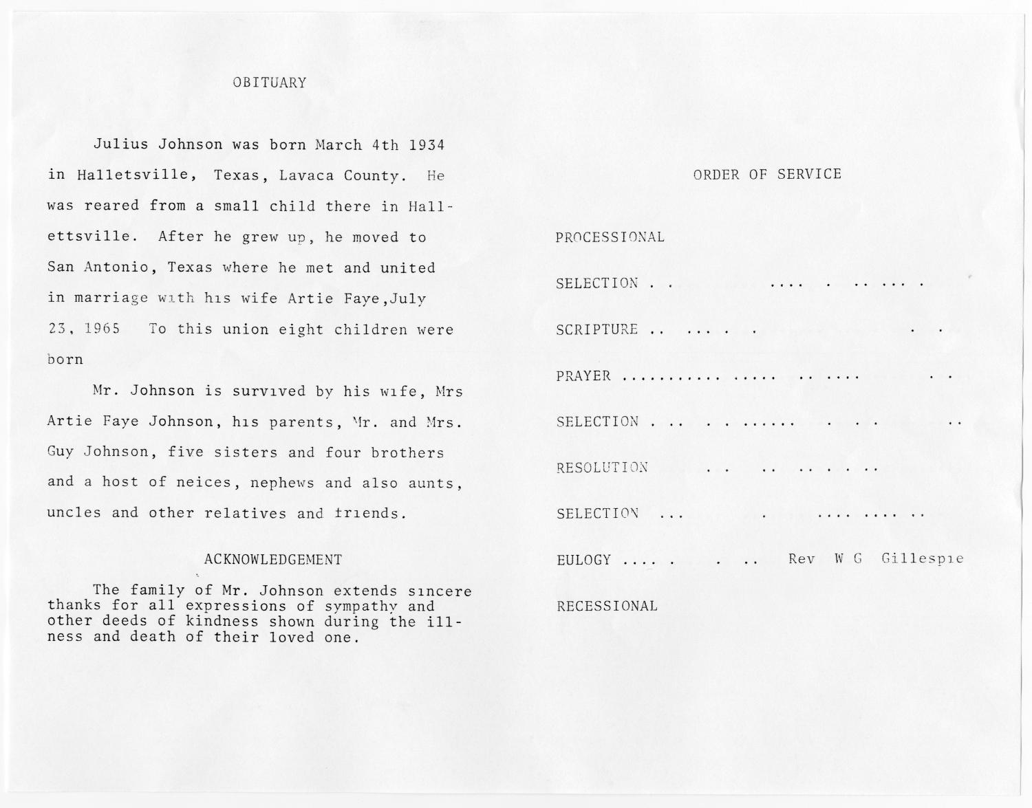 [Funeral Program for Julius E. Johnson, April 5, 1971]
                                                
                                                    [Sequence #]: 2 of 3
                                                