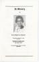 Primary view of [Funeral Program for Mamie L. Johnson, December 17, 1980]