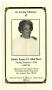 Pamphlet: [Funeral Program for Irene O. McClure, January 6, 1998]
