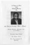 Pamphlet: [Funeral Program for Edmond Timothy Menefee, January 5, 1987]