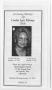 Pamphlet: [Funeral Program for Cordia Jaye Mooney, January 13, 2001]