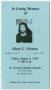 Pamphlet: [Funeral Program for Mary C. Newton, August 4, 1995]