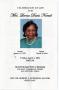 Pamphlet: [Funeral Program for Leona Davis Norvel, April 1, 2011]