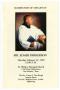 Pamphlet: [Funeral Program for Elmer Parkerson, February 12, 1998]