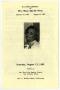 Pamphlet: [Funeral Program for Mary Myrtle Penn, August 12, 1989]