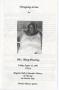 Pamphlet: [Funeral Program for Mary Priestley, August 13, 1993]