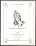 Pamphlet: [Funeral Program for John Wesley Rainey, Jr., May 17, 1988]