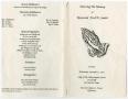 Thumbnail image of item number 3 in: '[Funeral Program for Reverend Fred D. Smith, September 11, 1991]'.