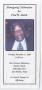 Pamphlet: [Funeral Program for Reverend Fred H. Smith, November 11, 2003]