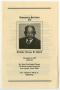 Pamphlet: [Funeral Program for George W. Smith, December 6, 1989]