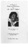 Pamphlet: [Funeral Program for Inez T. Stafford, February 10, 1982]