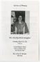 Pamphlet: [Funeral Program for Dorothy Word Straughter, March 20, 1993]