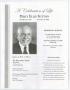 Pamphlet: [Funeral Program for Percy Ellis Sutton, January 6, 2010]
