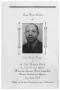 Pamphlet: [Funeral Program for Ossey Royal Thomas, March 21, 1956]