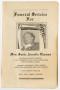 Pamphlet: [Funeral Program for Susie Annette Thomas, June 10, 1968]