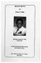 Pamphlet: [Funeral Program for Fisher C. Wade, August 25, 1990]