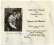 Pamphlet: [Funeral Program for James Earl Waiters, October 20, 2003]