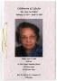 Pamphlet: [Funeral Program for Ossie Lee Walters, April 17, 2009]