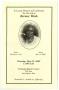 Pamphlet: [Funeral Program for Bernice Wash, May 23, 2002]