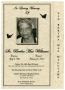 Pamphlet: [Funeral Program for Bertha Mae Williams, March 5, 2010]