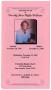 Pamphlet: [Funeral Program for Dorothy Jean Ruffin Williams, November 23, 2005]