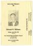 Pamphlet: [Funeral Program for Edward W. Williams, April 28, 1995]