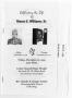 Pamphlet: [Funeral Program for Moses E. Williams, Sr., December 27, 2002]