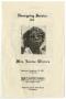 Primary view of [Funeral Program for Louise Winters, December 19, 1981]