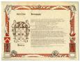Text: [Historiography and coat of arms for Herrera family]