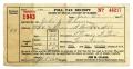 Thumbnail image of item number 1 in: '[Poll tax receipt for John J. Herrera, County of Harris - 1943]'.