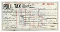 Thumbnail image of item number 1 in: '[Poll tax receipt for John J. Herrera, County of Harris - 1955]'.