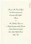 Thumbnail image of item number 1 in: '[Invitation to the wedding of Marian Royal to Abraham Kazen, III]'.