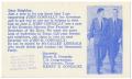 [Postcard stating Henry B. Gonzalez's endorsement of John B. Connally for Governor, sent to Jorge Fernandez - 1962]