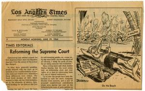 Primary view of object titled '[Los Angeles Times Political Cartoon - 1964-06-29]'.