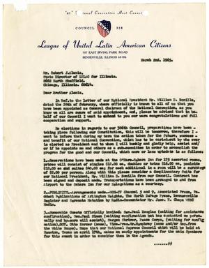Primary view of object titled '[Letter from Rudy Perales to Robert J. Alaniz - 1965-03-02]'.