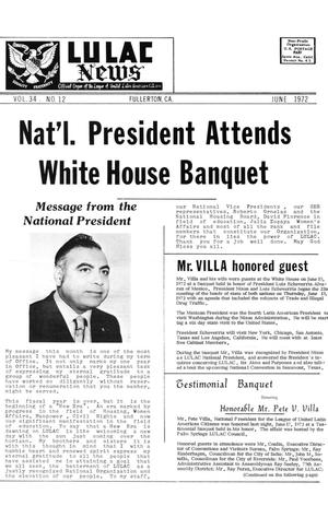 Primary view of object titled 'LULAC News, Volume 34, Number 12, June 1972'.