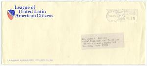 Primary view of object titled '[Envelope addressed to John J. Herrera - 1979-08-17]'.