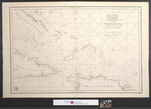 Primary view of object titled 'Carta esferica que comprehende los desemboques al norte de la Isla de Sto. Domingo y la parte oriental del canal viejo de Bahama.'.