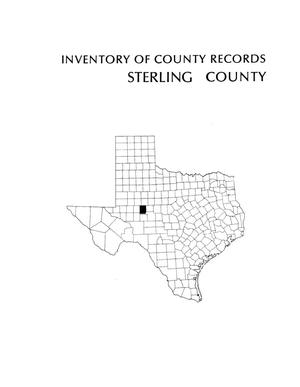 Primary view of object titled 'Inventory of county records, Sterling County Courthouse, Sterling City, Texas'.
