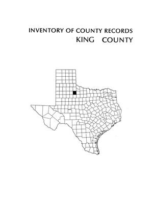 Primary view of object titled 'Inventory of county records, King County Courthouse, Guthrie, Texas'.