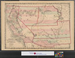 Primary view of object titled 'Johnson's California, territories of New Mexico and Utah.'.