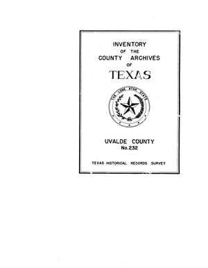 Primary view of object titled 'Inventory of the county archives of Texas : Uvalde County, no. 232'.